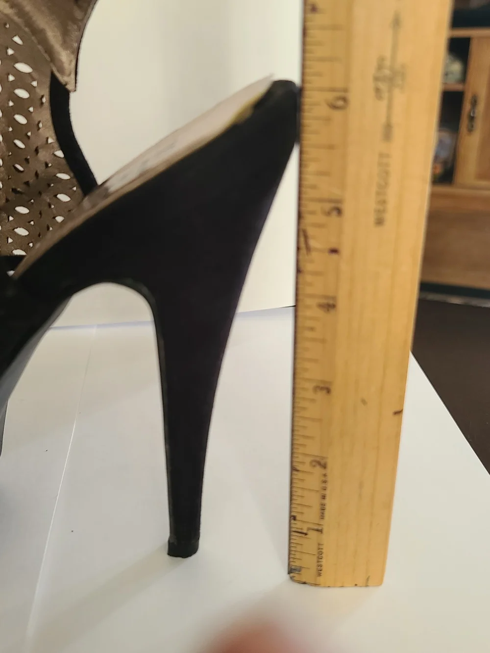 Shi by JOURNEYS Black Laser-Cut Platform Ankle-Strap Heels